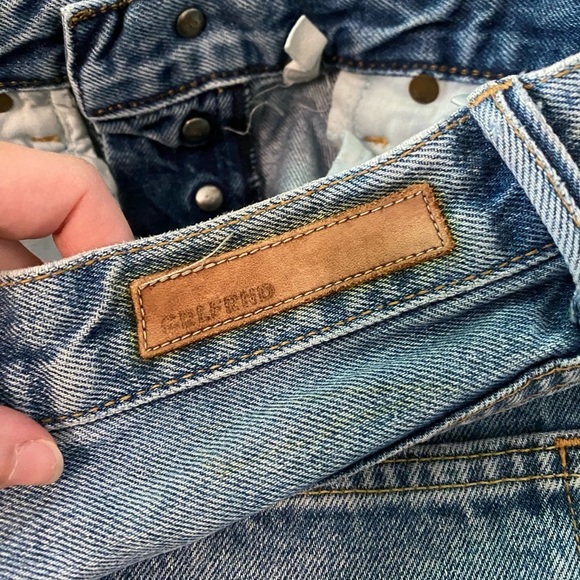 GRLFRND / Helena custome painted bee lemon Straight Leg Jeans Close To You 26 - Picture 5 of 8